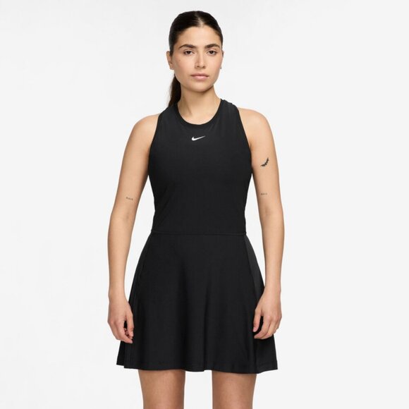 NWT Womens Size Large Black Nike Dri FIT Victory Tennis Pickleball Dress - Picture 1 of 6
